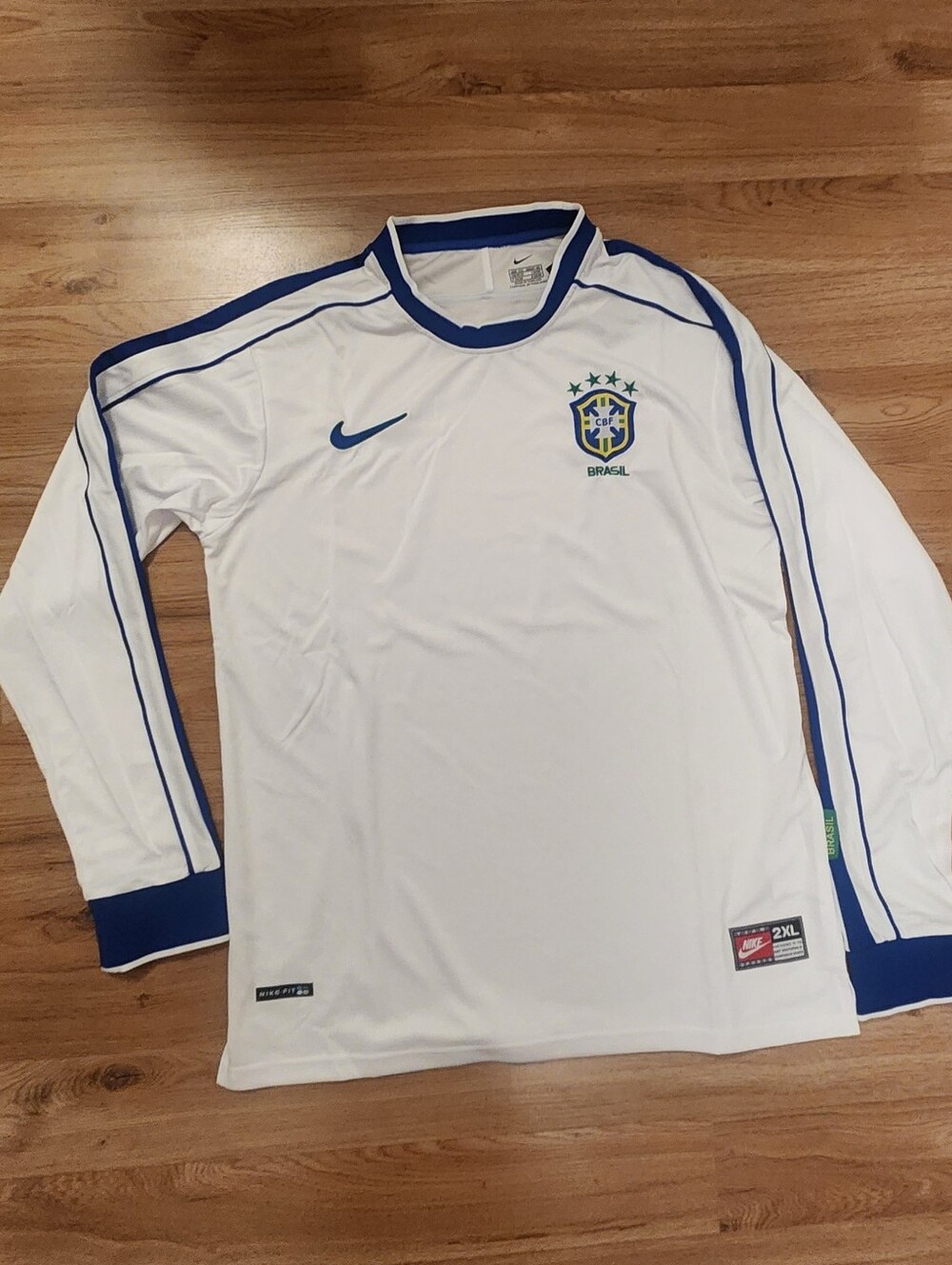 Brazil 1998 Away Long Sleeve Soccer Jersey XXL